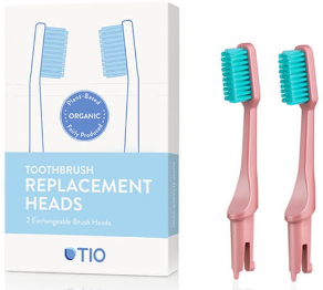 Сменные насадки для зубной щетки, мягкая щетина, розовые - TIO Toothbrush Soft — фото N1