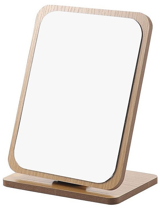Деревянное прямоугольное зеркало на ножке - Ecarla — фото N1