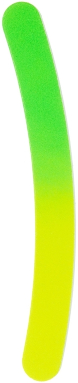 Пилочка для ногтей затененная 2-функциональная изогнутая, 74776, салатово-зеленая - Top Choice  — фото N1