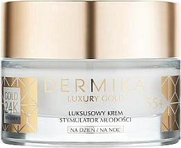 Крем для обличчя "Стимулятор молодості" - Dermika Luxury Gold 24K Total Benefit 55+ — фото N2