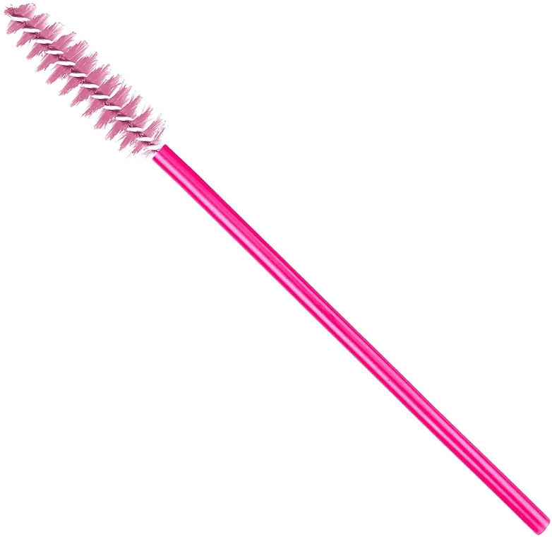 Щіточка для вій і брів, темно-рожева з рожевою ручкою - Clavier — фото N2