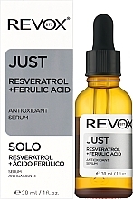 Антиоксидантна сироватка для обличчя з ресвератролом та феруловою кислотою - Revox B77 Just Resveratrol + Ferulic Acid Antioxidant Serum — фото N2