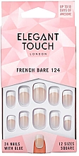 Парфумерія, косметика Elegant Touch Natural French Bare 124 Short False Nails - Elegant Touch Natural French Bare 124 Short False Nails
