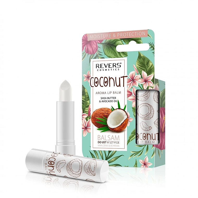 Бальзам для губ с маслом кокоса - Revers Cosmetics Lip Balm Coconut — фото N1