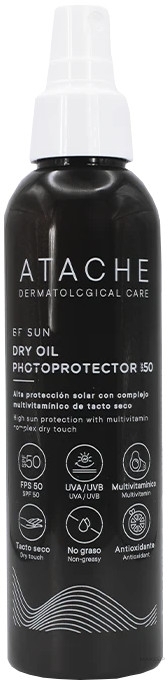 Солнцезащитное масло для тела - Atache Be Sun Dry Oil Photoprotector Spf 50 — фото 150ml