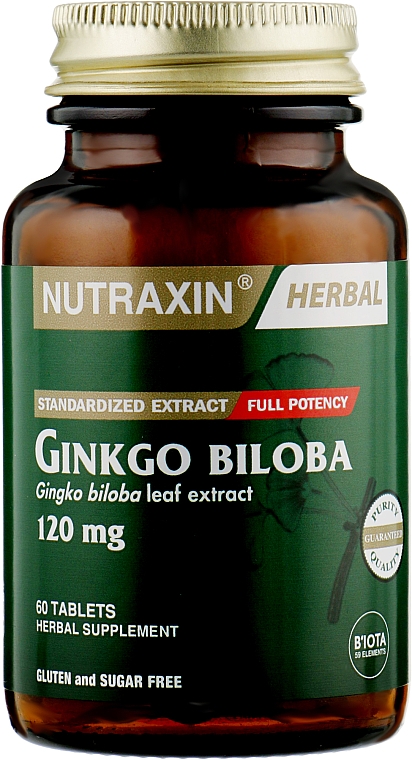 Растительная добавка "Гинкго билоба" - Nutraxin — фото N1