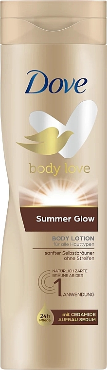 Лосьон для тела с эффектом автозагара - Dove Visible Glow Gradual Self-Tan Body Lotion Medium to Dark