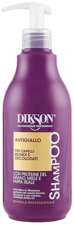 Шампунь для светлых и обесцвеченных волос - Dikson Antigiallo Shampoo — фото N1