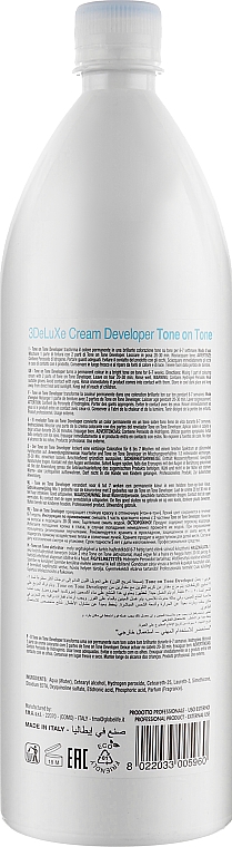 Окислювач для тонування, 1,5% - 3DeLuXe Tech Tone on Tone Cream Developer — фото N2