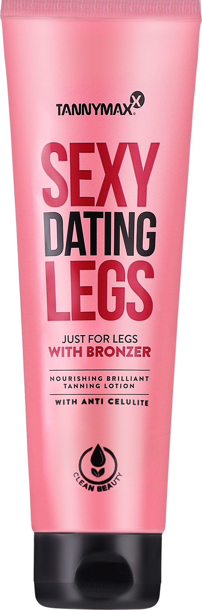 Поживний лосьйон для засмаги ніг, з антицелюлітним ефектом - Tannymaxx Sexy Dating Legs With Bronzer Anti-Celulite Very Dark Tanning + Bronzer — фото 150ml