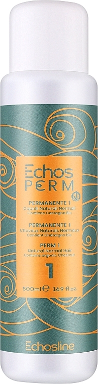 Рідина для перманентного завивання натурального та нормального волосся - Echosline Echos Perm 1 — фото N1