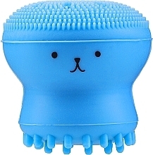 Силиконовая щеточка для очищения пор, синяя - Reclaire Exfoliating Jellyfish Silicone Brush — фото N1