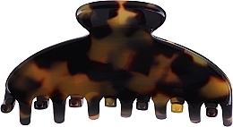 Заколка-краб для волос NZ0004N, желто-коричневая - Janeke Hair Claw Clip Black Medium — фото N1