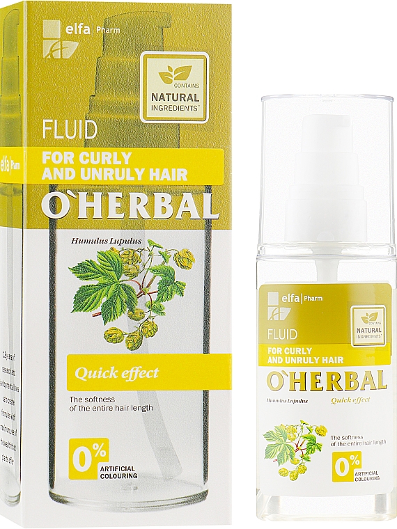 Масло-рідина для кучерявого і неслухняного волосся - O Herbal