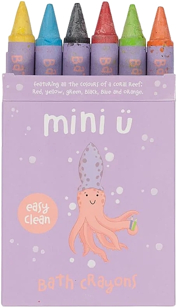 Кольорова крейда для ванни - Mini Ü Bath Crayons — фото N1