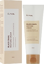 Відновлювальний антивіковий крем для обличчя з муцином чорного равлика - IUNIK Black Snail Restore Cream — фото N2