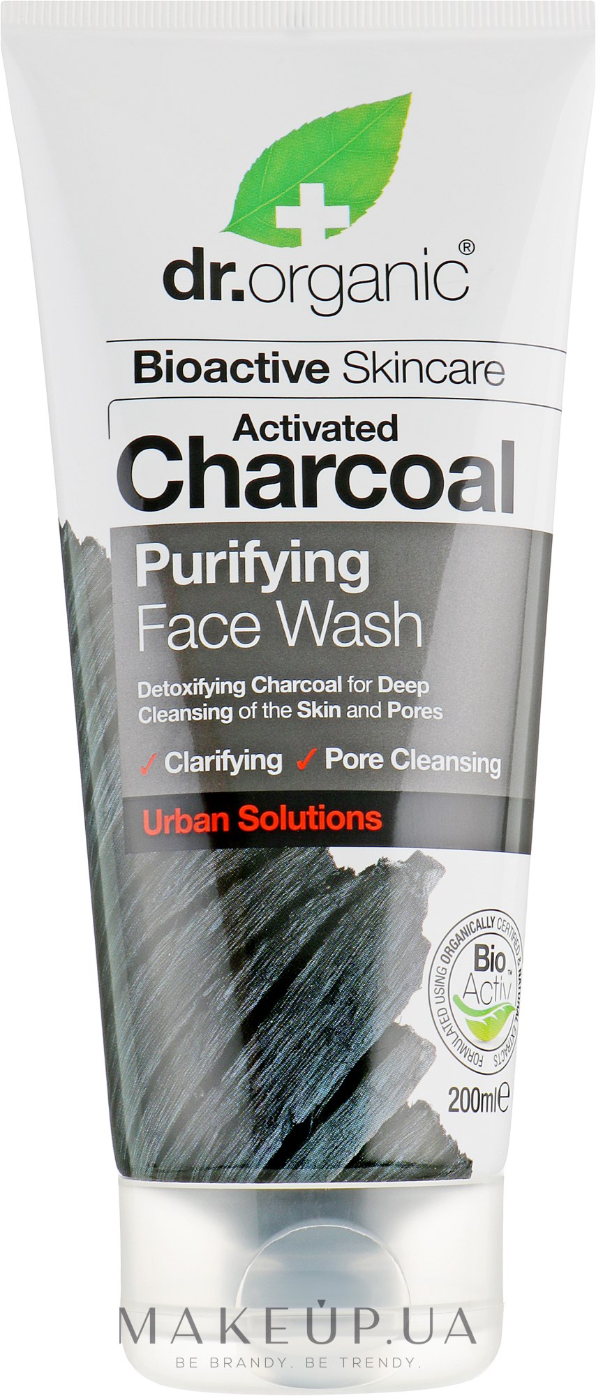 Очищувальний гель для обличчя з активованим вугіллям - Dr. Organic Activated Charcoal Face Wash — фото 200ml