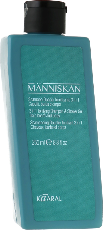 Тонизирующий шампунь и гель для душа 3 в 1 - Kaaral Manniskan Tonifying Shampoo 3 in 1 — фото N1