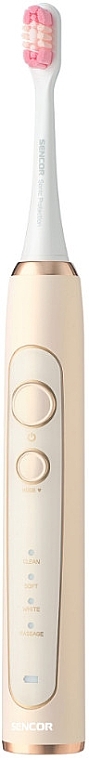 Электрическая зубная щетка, золотисто-белая, SOC 4201GD - Sencor — фото N2