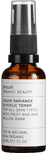 Тонік для обличчя - Evolve Organic Beauty Liquid Radiance Glycolic Toner (міні)