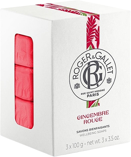 Roger&Gallet Gingembre Rouge Perfumed Soaps - Набір (soap/3х100g) — фото N1