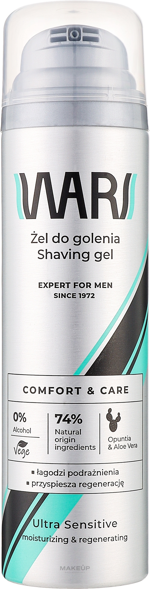 Заспокійливий гель для гоління - Wars Expert For Men — фото 200ml