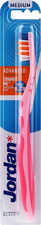 Зубная щетка Advanced, розовая - Jordan Advanced Medium — фото N1