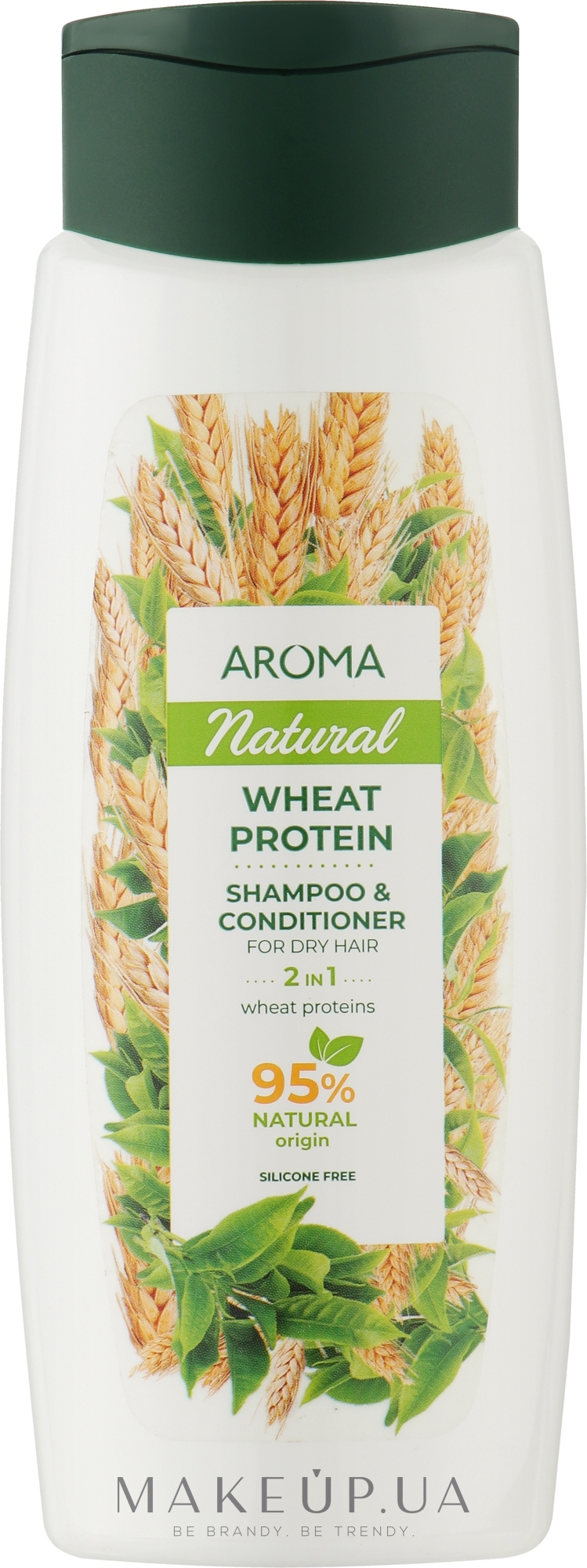 Шампунь-кондиціонер з пшеничним протеїном 2 в 1 - Aroma Natural Shampoo & Conditioner — фото 500ml