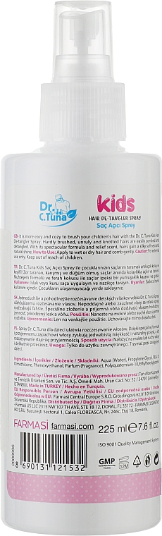 Дитячий спрей для волосся - Farmasi Dr.Tuna Kids — фото N4