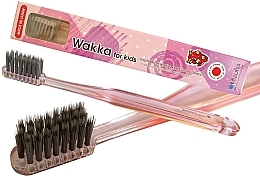 Зубная щетка для детей до 6 лет, мягкая, розовая - Mizuha Wakka For Kids Toothbrush — фото N4