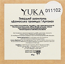 Твердий шампунь безсульфатний аюрведичний "Дамаська троянда й аргана" - Yuka — фото N2