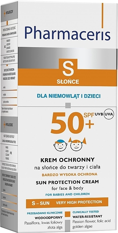 УЦІНКА Сонцезахисний дермодогляд для обличчя і тіла дітей і новонароджених SPF 50+ - Pharmaceris S Sun Protection Cream For Babies and Children SPF 50+ * — фото N5