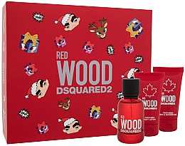 Dsquared2 Red Wood Pour Femme - Набор (edt/50ml + bath/sh/gel/50ml + b/lot/50ml) — фото N1