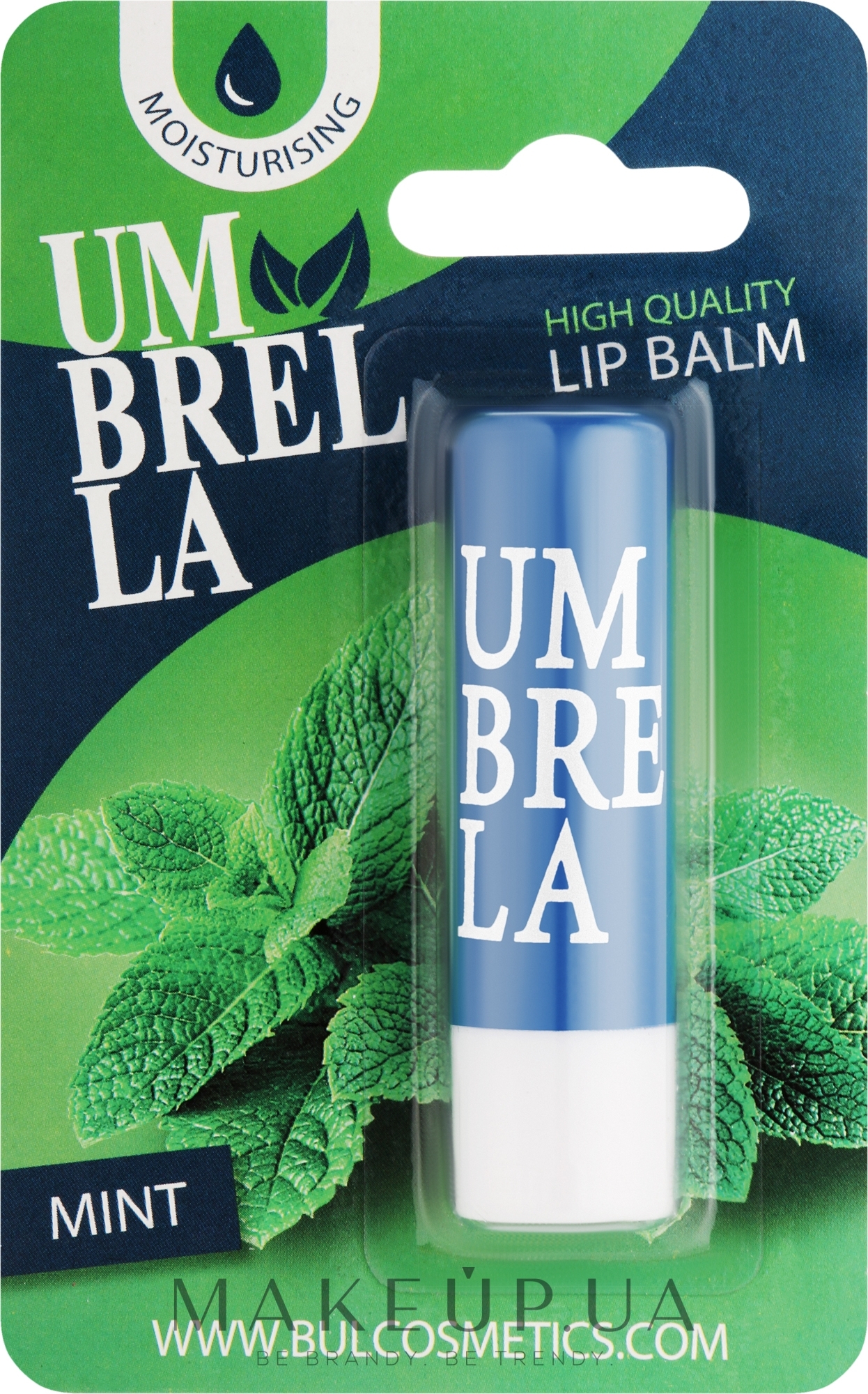 Бальзам для губ у блістері "М'ята" - Umbrella High Quality Lip Balm Mint — фото 4g
