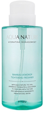 Освежающий тоник для сужения пор - A'pieu Aqua Nature Bamboo Dew Drop Tightening Freshener