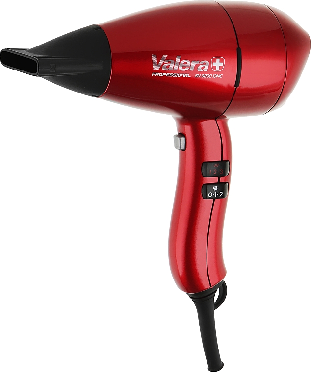 Профессиональный фен для волос SN9200YRC, красный - Valera Swiss Nano 9200 Ionic Rotocord — фото N1