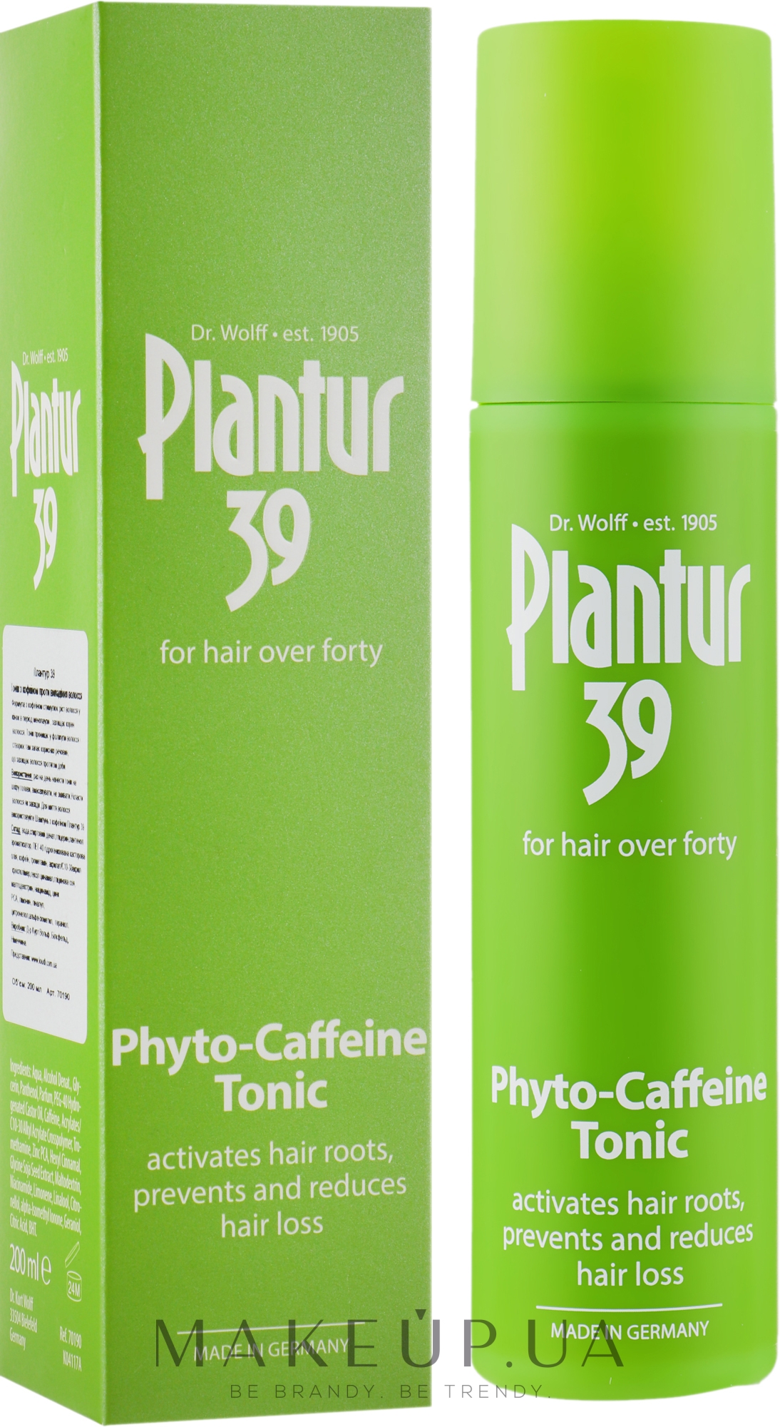 Тонизирующее средство с кофеином против выпадения волос - Plantur Coffein Tonikum — фото 200ml