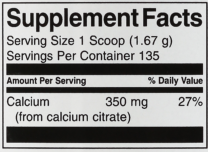 Пищевая добавка в порошке "Цитрат кальция" - Swanson Calcium Citrate Powder 100% Pure And Dair Free — фото N3