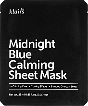 Парфумерія, косметика Заспокійлива маска для обличчя - Klairs Midnight Blue Calming Sheet Mask