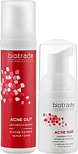 Набір для жирної і проблемної шкіри: Активний антибактеріальний лосьйон + М'яка очищаюча піна в подарунок - Biotrade Acne Out (lotion/60ml + f/foam/20ml) — фото N2