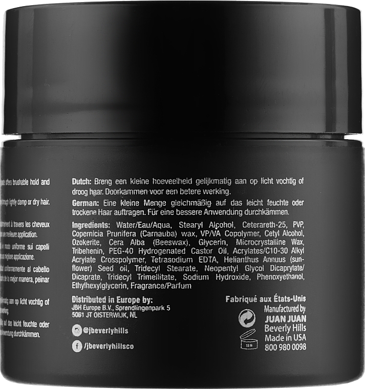 Текстурная паста с полуглянцевым эффектом для волос - J Beverly Hills Platinum Detail  — фото N2