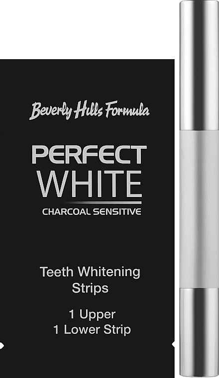 Набір для відбілювання - Beverly Hills Formula Perfect White Black Charcoal 2 in 1 Whitening Kit — фото N2