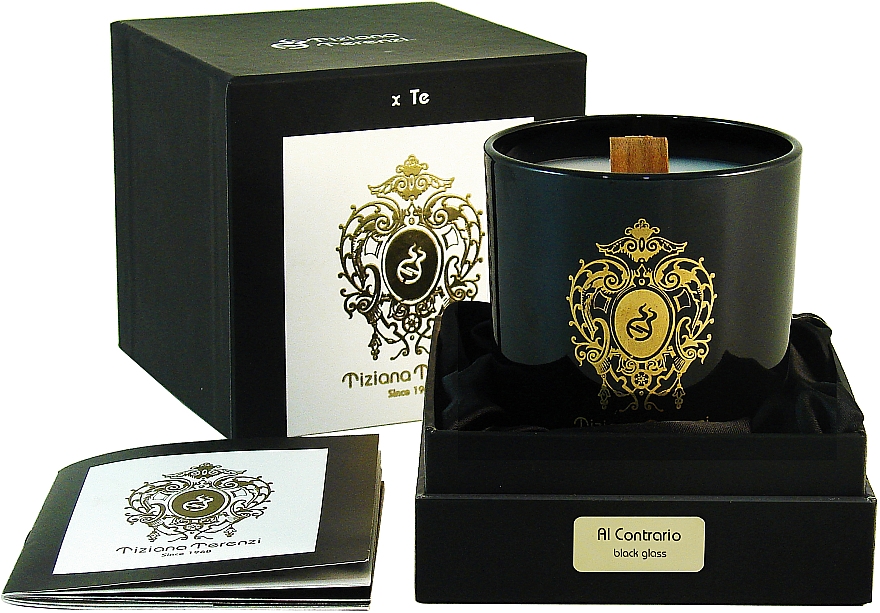 Tiziana Terenzi Al Contrario Scented Candle in Black Glass - Ароматична свічка — фото N1