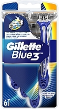 Набор одноразовых станков для бритья, 6шт - Gillette Blue 3 — фото N2
