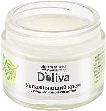 Крем для лица "Увлажняющий с гиалуроновой кислотой" - D'oliva Pharmatheiss (Olivenöl) Cosmetics Hydro Body Care — фото N3