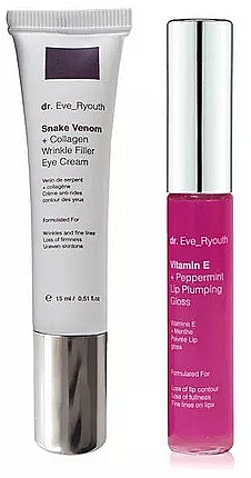 Набор - Dr. Eve_Ryouth Youth Lip Plumper & Pro-Eye Cream Set (eye/cr/15ml + lip/gloss/8ml) — фото N1