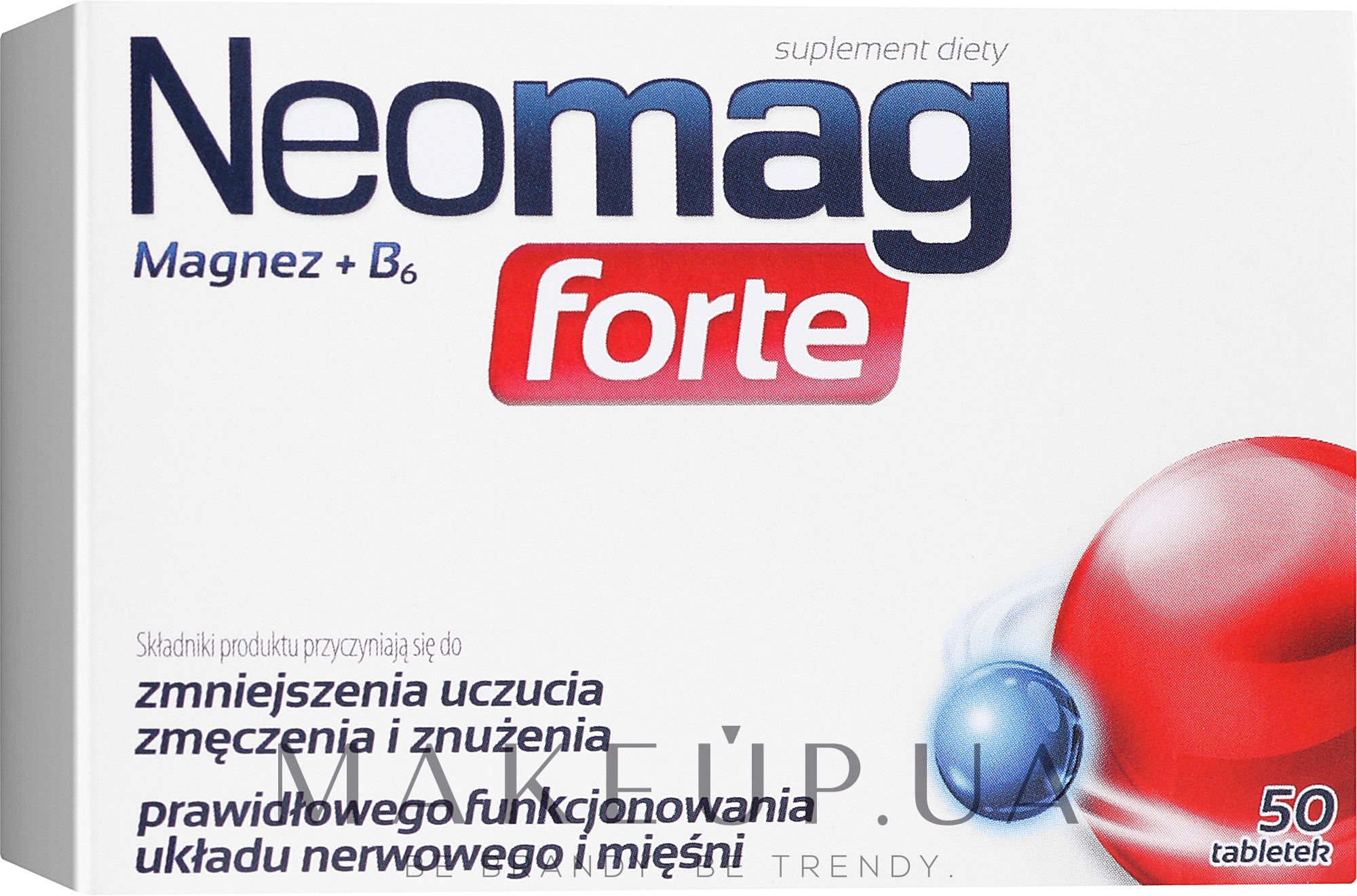 Диетическая добавка в таблетках - Aflofarm NeoMag Forte — фото 50шт