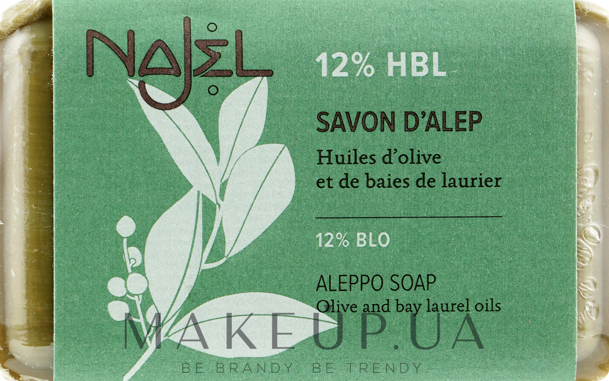 Мыло алеппское 12% масла лавра - Najel Savon d’Alep Aleppo Soap By Laurel Oils 12% — фото 100g