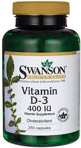 Пищевая добавка "Витамин D-3" - Swanson Vitamin D3 400 IU — фото N1