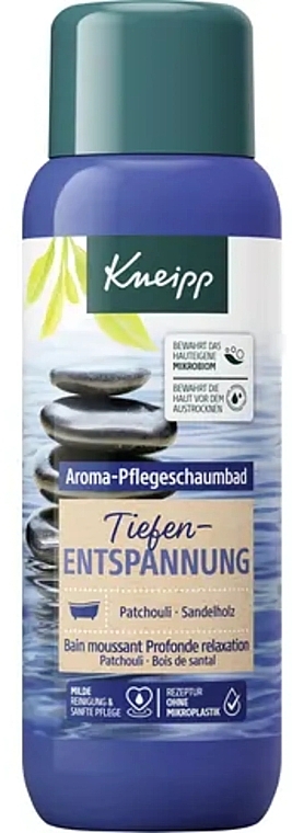 Пена для ванны экстрактом сандалового дерева и пачули - Kneipp Aroma Bubble Bath Deep Relaxation — фото N1